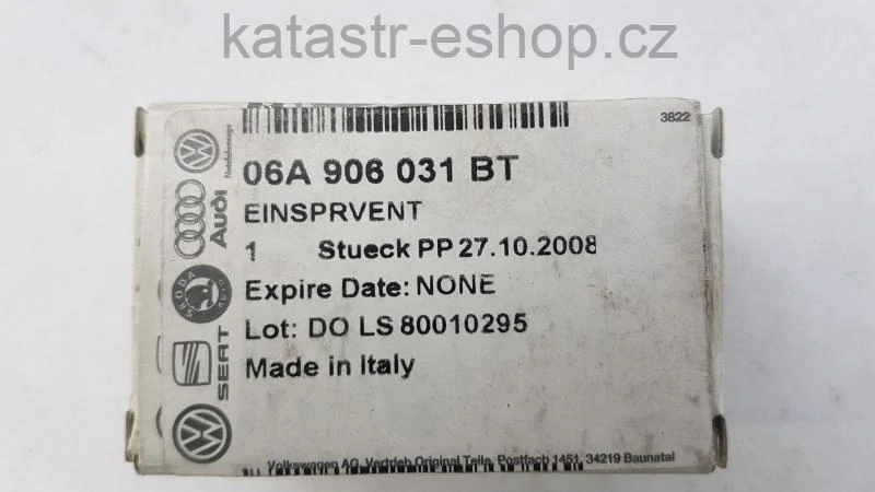 06A906031BT Vstřikovač AUDI, SEAT, VW, ŠKODA, Nový originální díl, odeslání 4-8dní