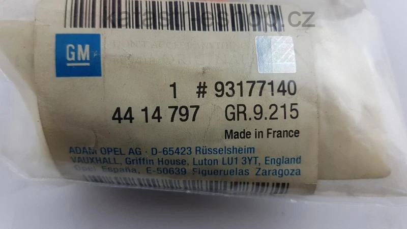 Opel odpor zadního větráku, 93177140, Nový originální díl, dodání 6-10dní
