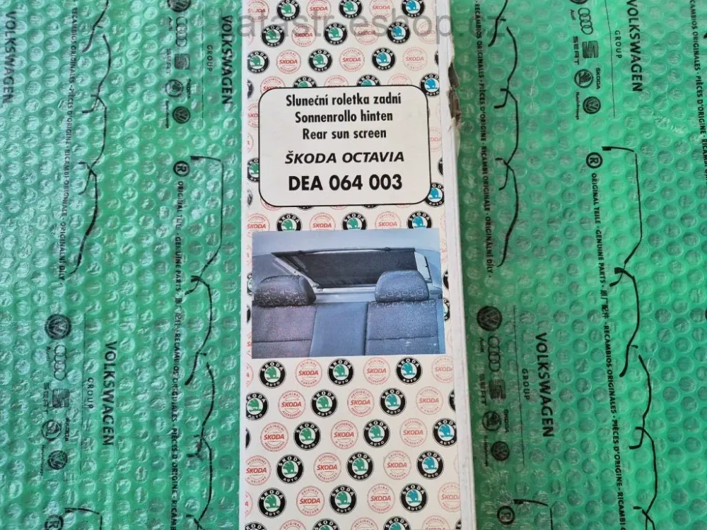 sluneční roleta Škoda Octavia I (1U) DEA064003, Nový originální díl, odeslání 4-8dní