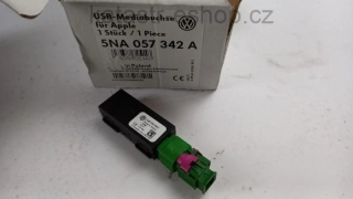 AUX / USB connection Volkswagen - 5NA057342A, Nový originální díl, dodání 6-10dní